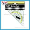 Hot sell Plastic Triangler ruler with protractor ruler for school